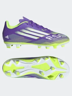 adidas Purple/White Kids F50 Club Firm/Multi Ground Boots