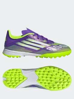 adidas Purple/White Kids F50 League Turf Boots^ Soccer Cleats