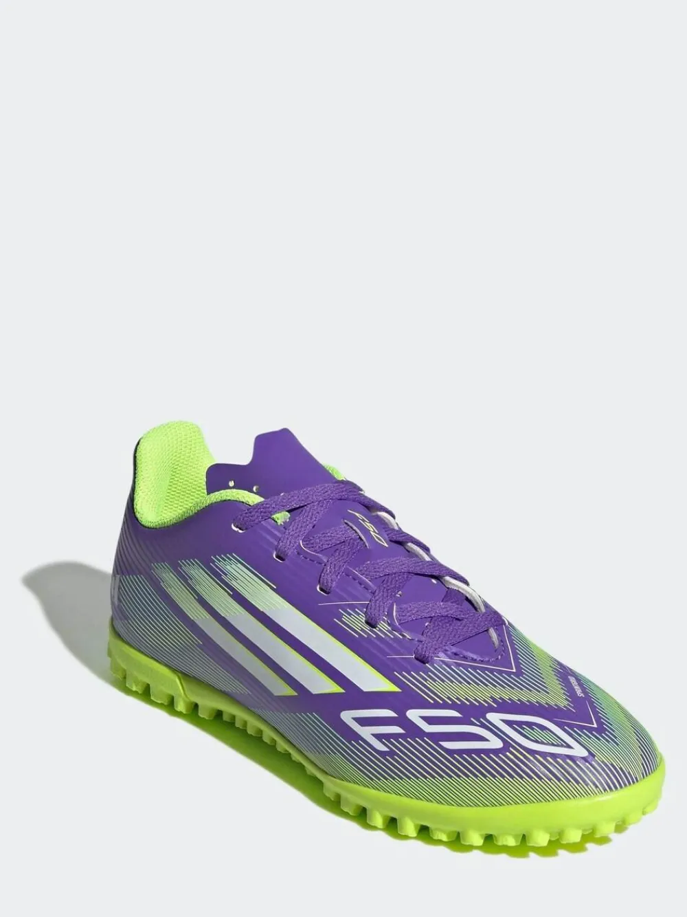 New adidas Purple/White Kids F50 Club Turf Boots