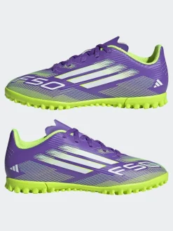 New adidas Purple/White Kids F50 Club Turf Boots