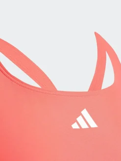 Hot adidas 3-Stripes C-Back Kids Swimsuit Red