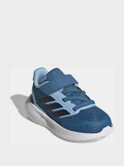 adidas Sky Blue Runfalcon 5 Hook and Loop Easy On Infant Trainers^BOY Sneakers|Sneakers