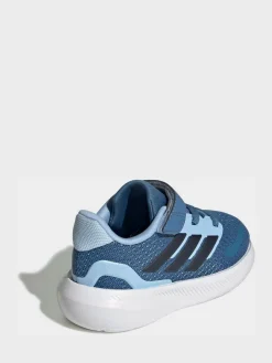 adidas Sky Blue Runfalcon 5 Hook and Loop Easy On Infant Trainers^BOY Sneakers|Sneakers