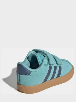 adidas Teal VL Court 3.0 Hook and Loop Infant Trainers^BOY Sneakers|Sneakers