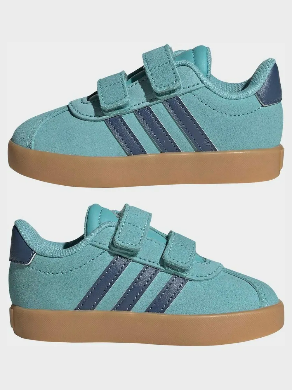 adidas Teal VL Court 3.0 Hook and Loop Infant Trainers^BOY Sneakers|Sneakers