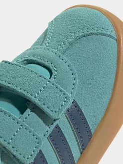 adidas Teal VL Court 3.0 Hook and Loop Infant Trainers^BOY Sneakers|Sneakers