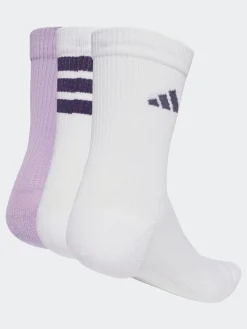 adidas Logo Socks 3 Pack White Ecru