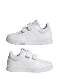 adidas White Hook and Loop Tensaur Kids Trainers^BOY Sneakers|Sneakers