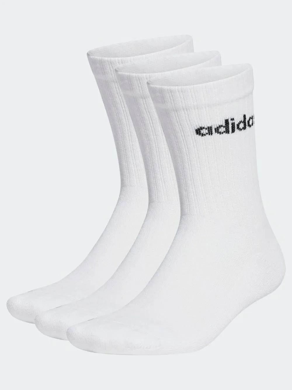 adidas White Linear Crew Cushioned Socks 3 Pack^Women Socks & Tights