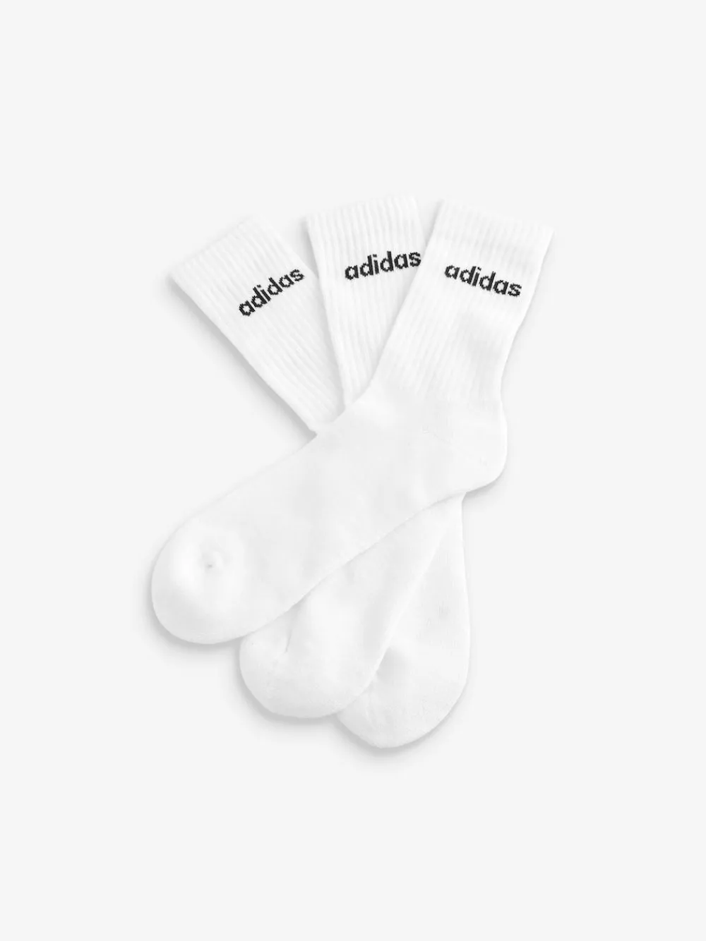 adidas White Linear Crew Cushioned Socks 3 Pack^Women Socks & Tights
