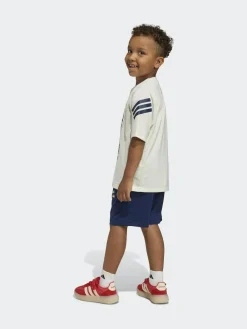 adidas White Marvel Spider-Man Little Kids Top and Short Set^BOY Shorts