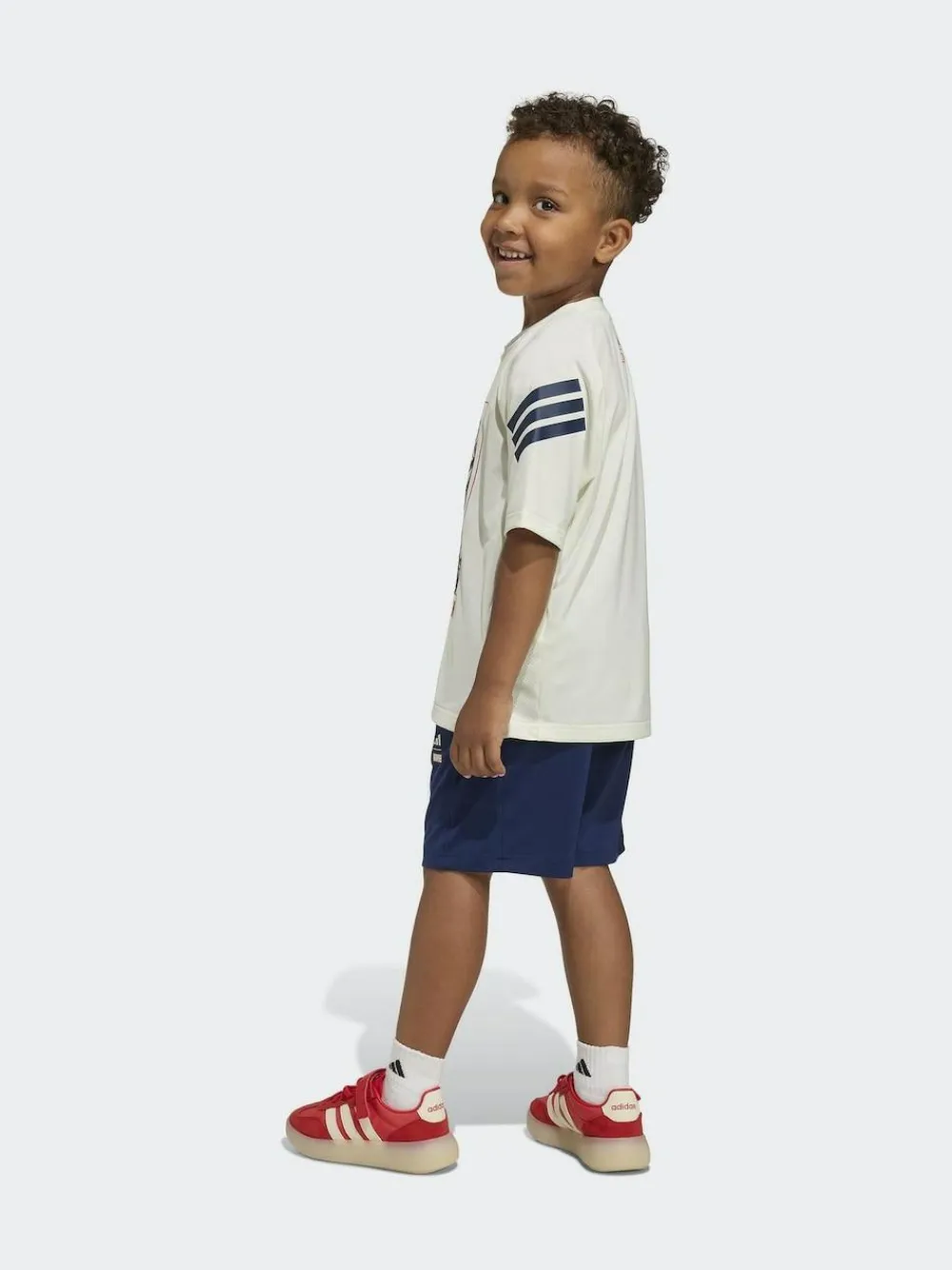 adidas White Marvel Spider-Man Little Kids Top and Short Set^BOY Shorts