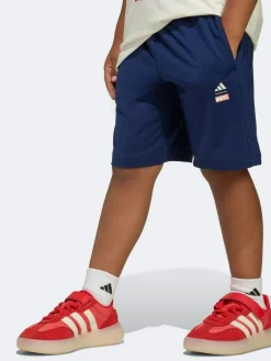 adidas White Marvel Spider-Man Little Kids Top and Short Set^BOY Shorts