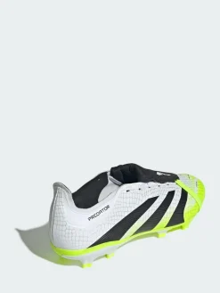adidas White Predator League Fold-Over Tongue Firm/Multi-Ground Boots^ Soccer Cleats