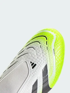 adidas White Predator League Laceless Firm/Multi-Ground Boots^ Soccer Cleats