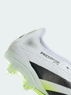 adidas White Predator Pro Fold-Over Tongue Firm Ground Boots^ Soccer Cleats