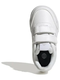 adidas White Tensaur Hook and Loop Infant Trainers^BOY Sneakers|Sneakers