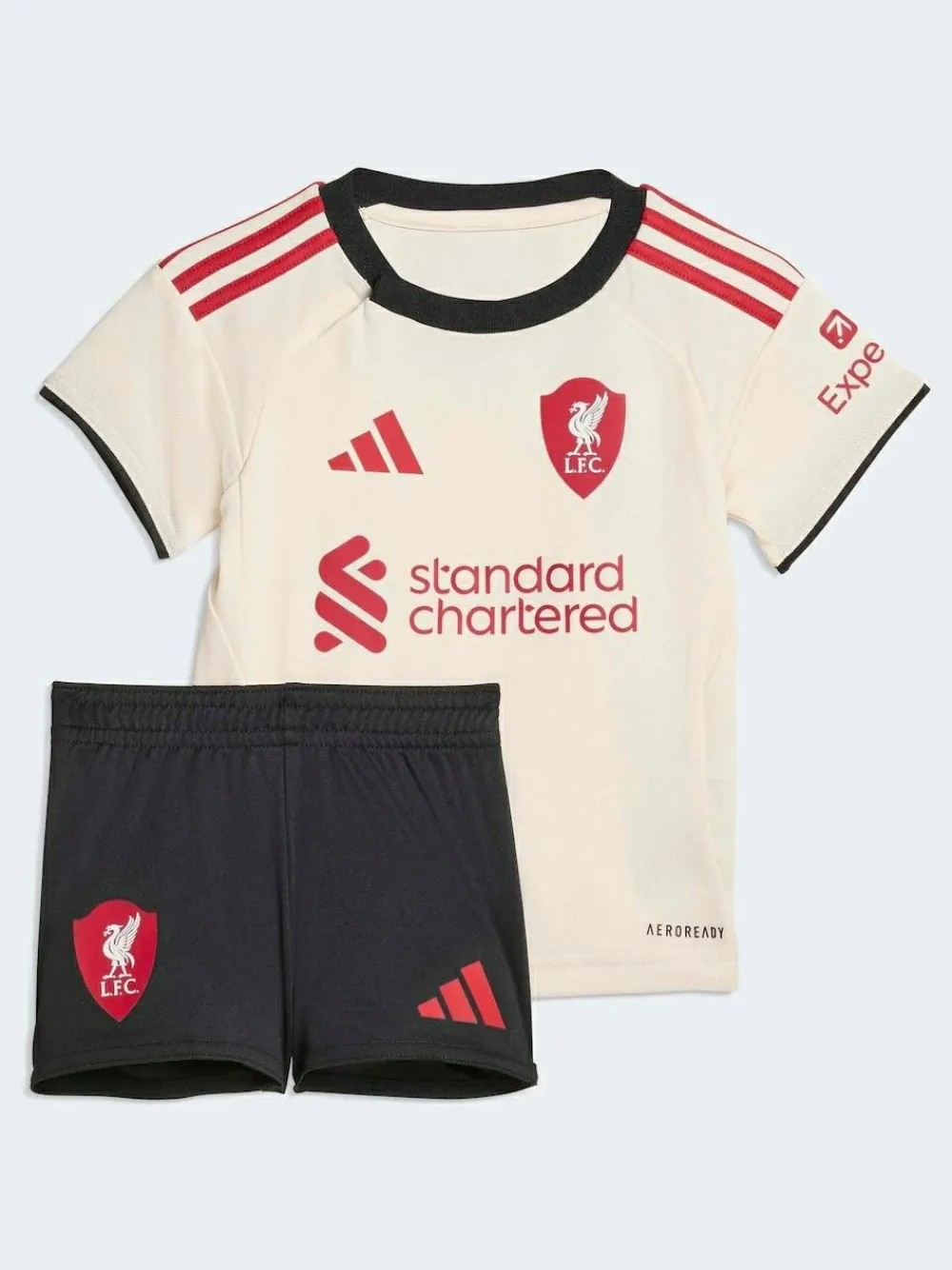 adidas White/Black Baby Kids Liverpool FC 25/26 Away Kit^ Shorts
