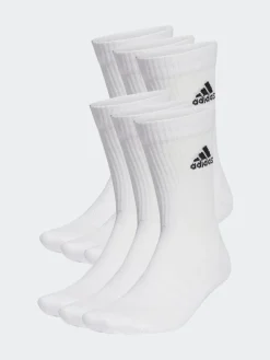 adidas White/Black Cushioned Crew Socks 6 Pack^ Socks|Socks