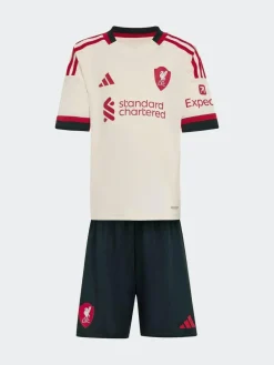 adidas White/Black Mini Kids Liverpool FC 25/26 Away Kit^ Shorts