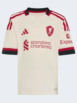 adidas White/Black Mini Kids Liverpool FC 25/26 Away Kit^ Shorts