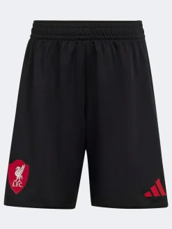 adidas White/Black Mini Kids Liverpool FC 25/26 Away Kit^ Shorts