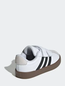 adidas White/Black VL Court 3.0 Hook and Loop Infant Trainers^BOY Sneakers|Sneakers