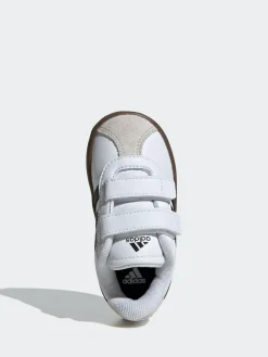 adidas White/Black VL Court 3.0 Hook and Loop Infant Trainers^BOY Sneakers|Sneakers
