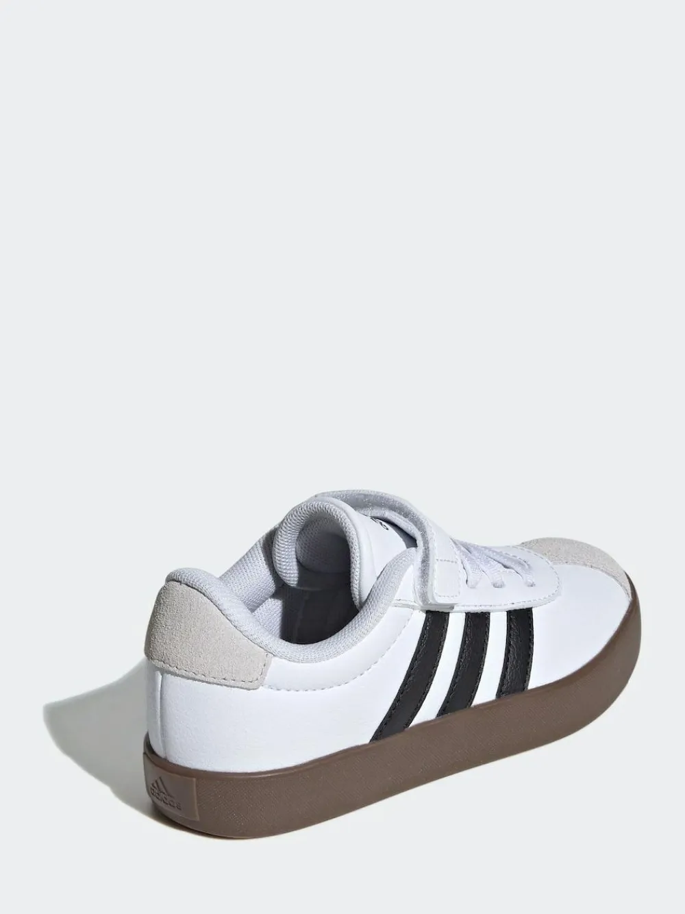 adidas White/Black VL Court 3.0 Hook and Loop Kids Trainers^BOY Sneakers|Sneakers