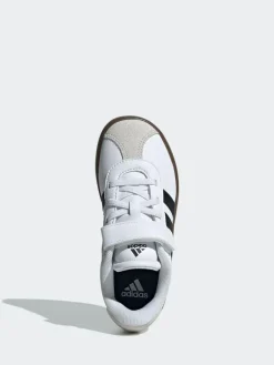 adidas White/Black VL Court 3.0 Hook and Loop Kids Trainers^BOY Sneakers|Sneakers
