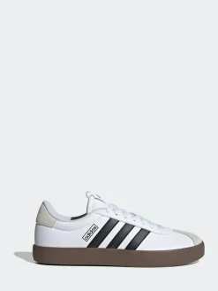 adidas White/Black VL Court Trainers^ Sneakers