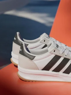 Clearance adidas White/Black/Grey Run 70s 2.0 Lace Junior Trainers