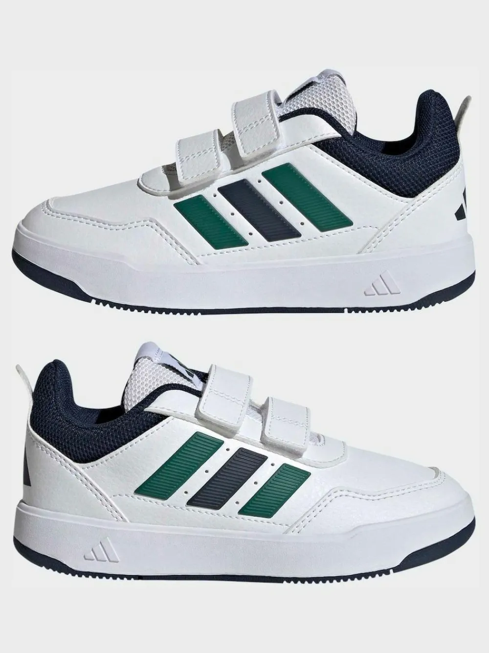 New adidas White/Green Tensaur Sport 3.0 Kids Trainers