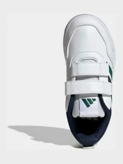 New adidas White/Green Tensaur Sport 3.0 Kids Trainers