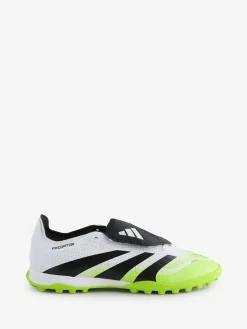 adidas White/Lemon Adult Predator League Fold-Over Tongue Turf Boots^ Soccer Cleats
