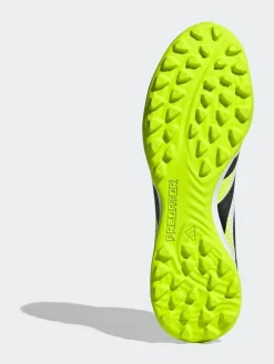 adidas White/Lemon Adult Predator League Fold-Over Tongue Turf Boots^ Soccer Cleats