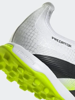 adidas White/Lemon Adult Predator League Fold-Over Tongue Turf Boots^ Soccer Cleats
