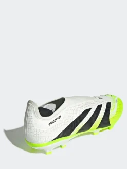 Clearance adidas White/Lemon Adult Predator League Laceless Firm/Multi Ground Boots