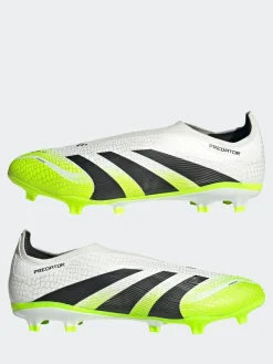 Clearance adidas White/Lemon Adult Predator League Laceless Firm/Multi Ground Boots