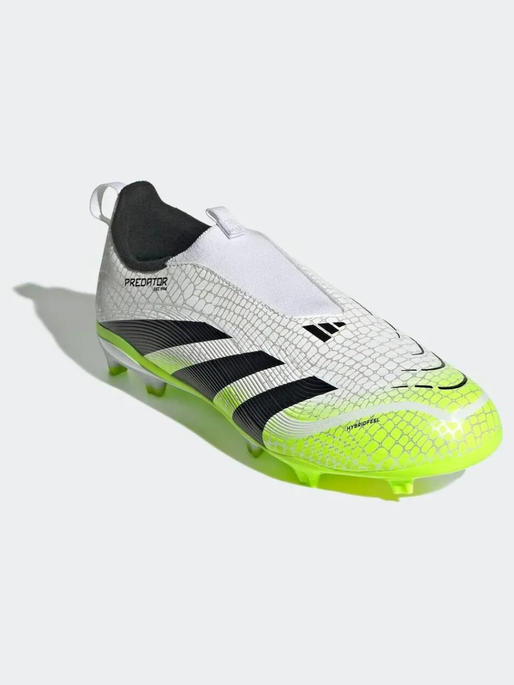 adidas White/Lemon Kids Predator League Laceless Firm/Multi Ground Boots