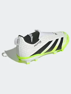 adidas White/Lemon Kids Predator League Laceless Firm/Multi Ground Boots