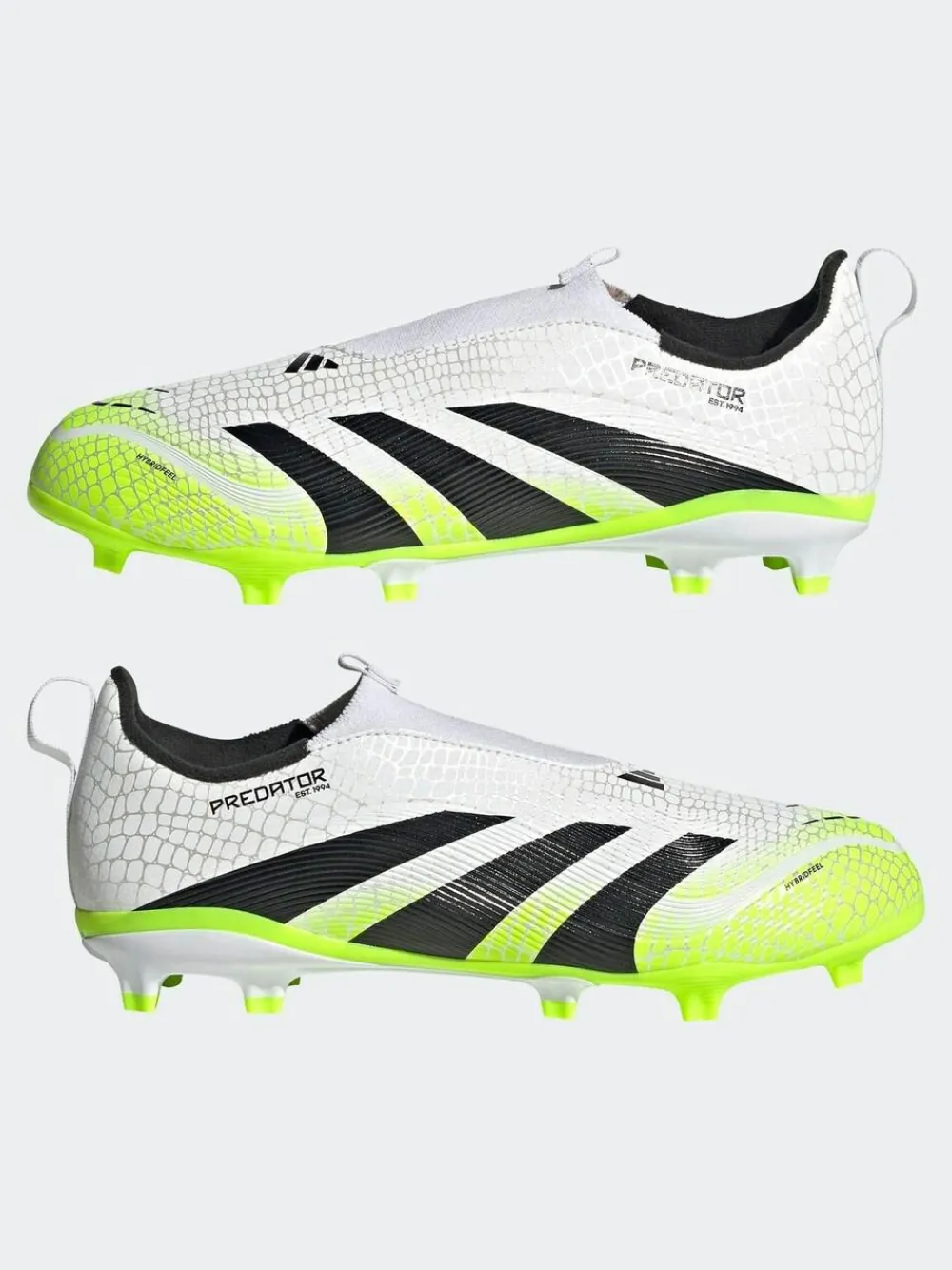 adidas White/Lemon Kids Predator League Laceless Firm/Multi Ground Boots