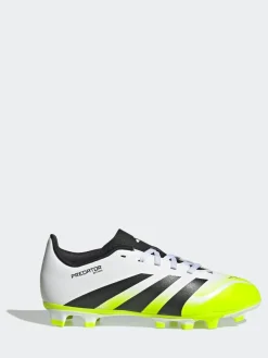 adidas White/Lemon Kids Predator Club Firm/Multi-Ground Boots