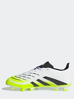adidas White/Lemon Kids Predator Club Firm/Multi-Ground Boots