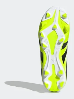 adidas White/Lemon Kids Predator Club Firm/Multi-Ground Boots