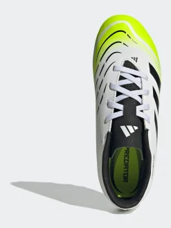 adidas White/Lemon Kids Predator Club Firm/Multi-Ground Boots