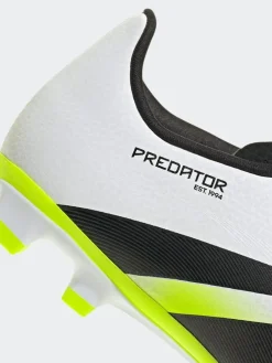 adidas White/Lemon Kids Predator Club Firm/Multi-Ground Boots