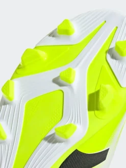 adidas White/Lemon Kids Predator Club Firm/Multi-Ground Boots