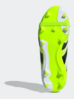 Discount adidas White/Lemon Kids Predator League Fold-Over Tongue Firm/Multi Ground Boots