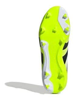 adidas White/Lemon Kids Predator League Firm/Multi Ground Boots^ Soccer Cleats